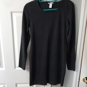 Charcoal grey long sleeve dress/tunic